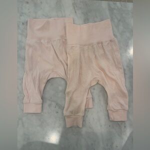 H&M Light Pink and Striped Baby Pants BUNDLE